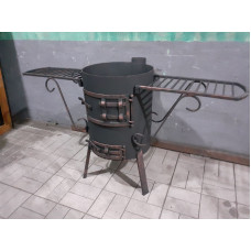 Піч під казан на 40 см зі зйомними столиками