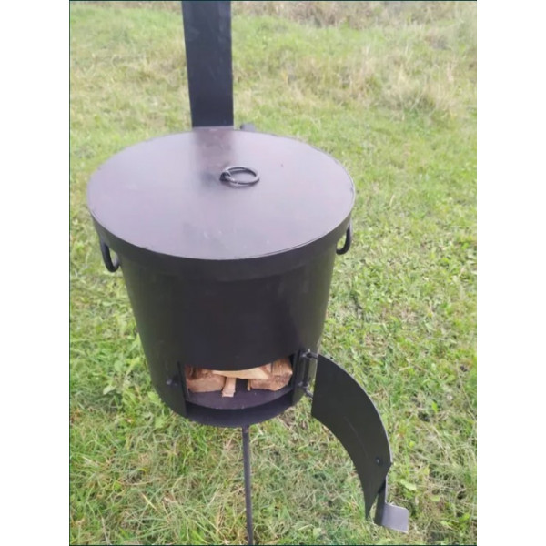 Піч під казан з коптильнею та грилем (40 см)