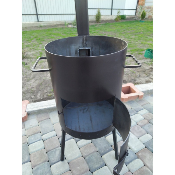 Печь под котел/пательную, 40 см со съемной трубой