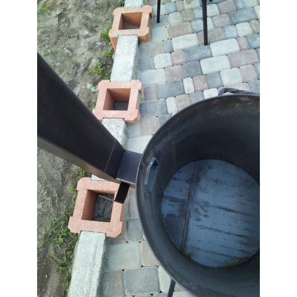 Печь под котел/пательную, 40 см со съемной трубой