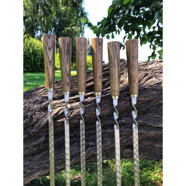 Преміальний набір шампурів з дубовою ручкою