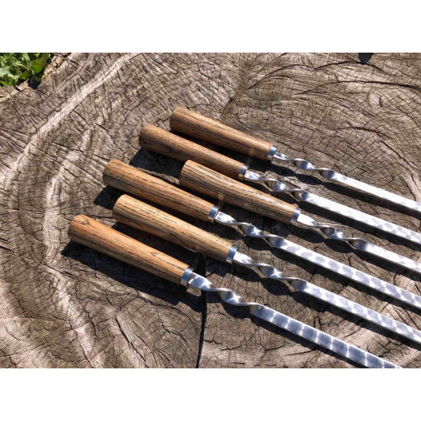 Преміальний набір шампурів з дубовою ручкою