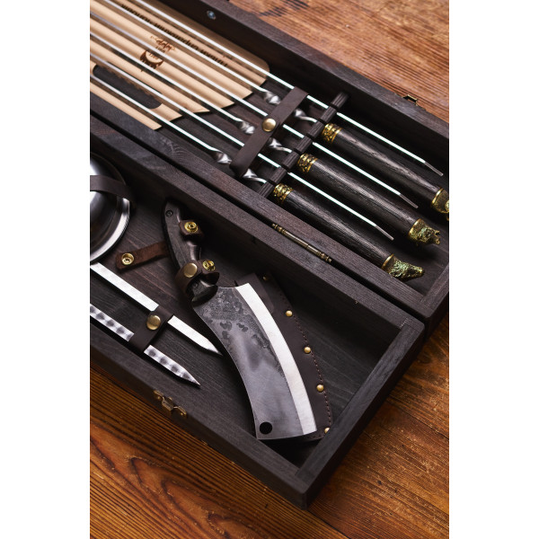 Премиальный набор шампуров Империал в кейсе