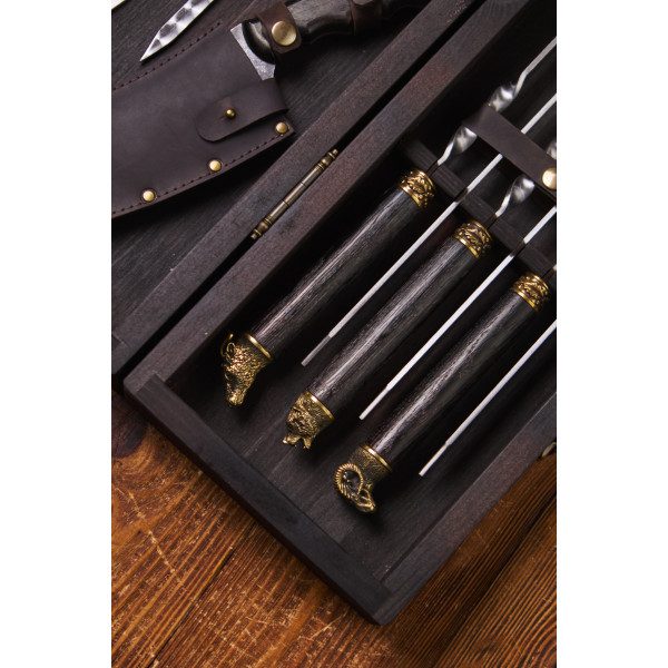 Премиальный набор шампуров Империал в кейсе