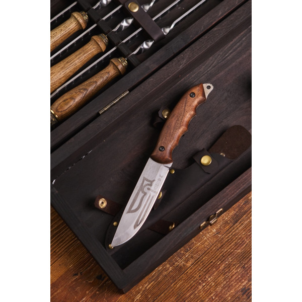 Премиальный набор шампуров Мясные приключения в кейсе