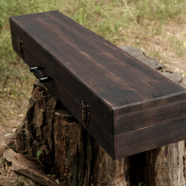 Премиальный набор шампуров в деревянном кейсе.