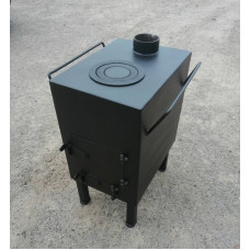 Печь 5 мм со вторичной камерой дожига отопительно-варочная буржуйка