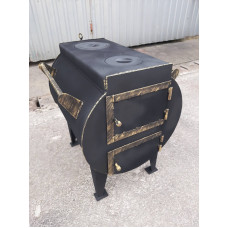 Печь буржуйка 5 мм отопительно-варочная до 70 кв м (15 кВт)