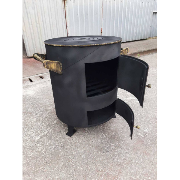 Піч буржуйка 6 мм опалювально-варильна до 50 кв м