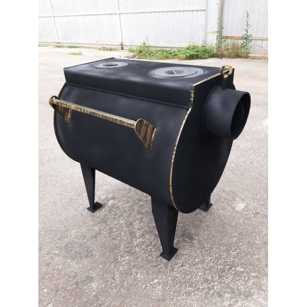 Печь буржуйка 7 мм отопительно-варочная 23 кВт