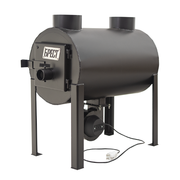 Піч буржуйка Брест 203 ПЛЮС з вбудованим вентилятором