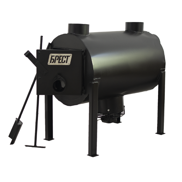 Піч буржуйка Брест 350 ПЛЮС комплект з вентилятором