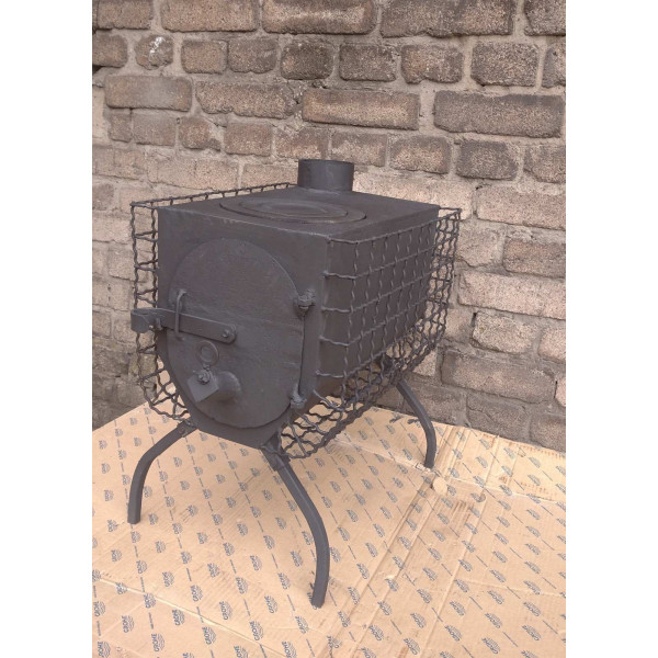 Піч буржуйка опалювальна з поверхнею для готування 40 кв/м