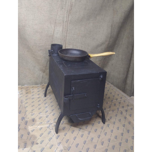 Печь отопительная буржуйка с поверхностью для приготовления Экономка