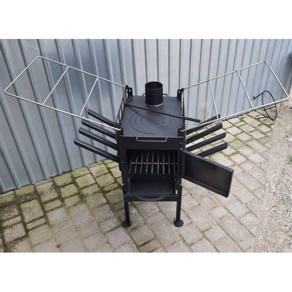 Піч буржуйка опалювально-варильна, сушарка для взуття та одягу