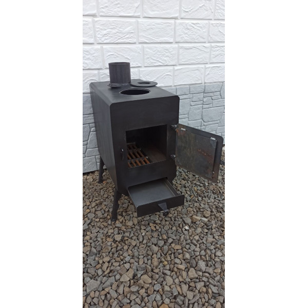 Піч буржуйка опалювально-варильна з камерою допалу газів