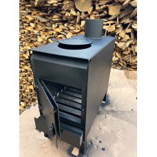 Печь буржуйка отопительно-варочная с заслонкой для регулировки тяги