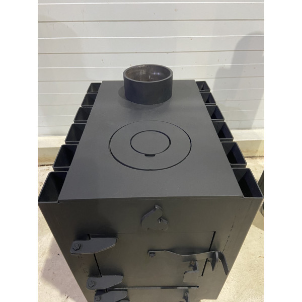 Печь буржука 4 мм с радиаторами отопительно-варочная.