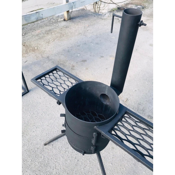 Печь для котел 6-10 л со съемными столиками.