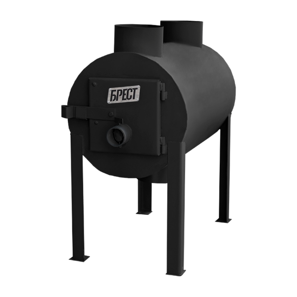 Печь отапливаемая буржуйка Брест 203 с вертикальным выходом тепла