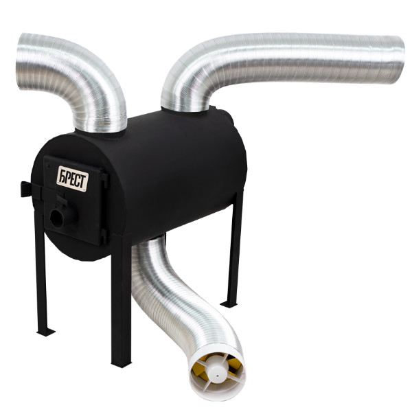 Печь отапливаемая буржуйка Брест 203 с вертикальным выходом тепла