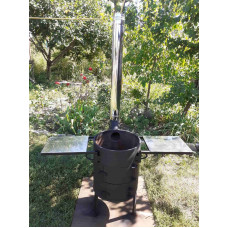 Печь под котел 12-20 л, 6 мм с трубой и столиками.