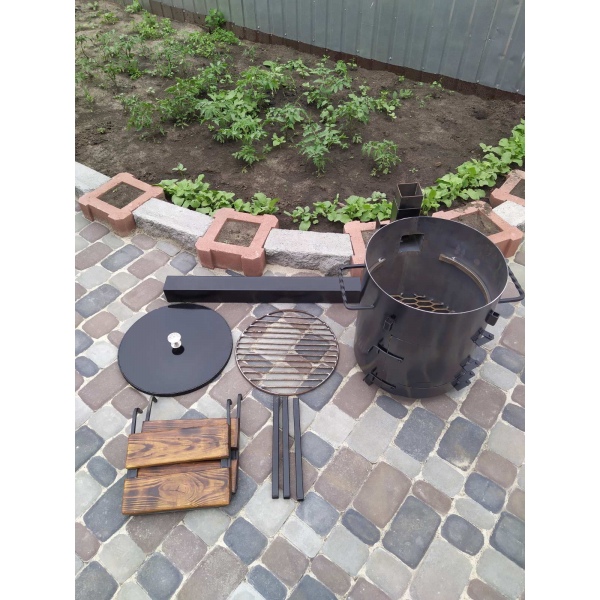 Піч під казан 12-20 літрів з решіткою-гриль