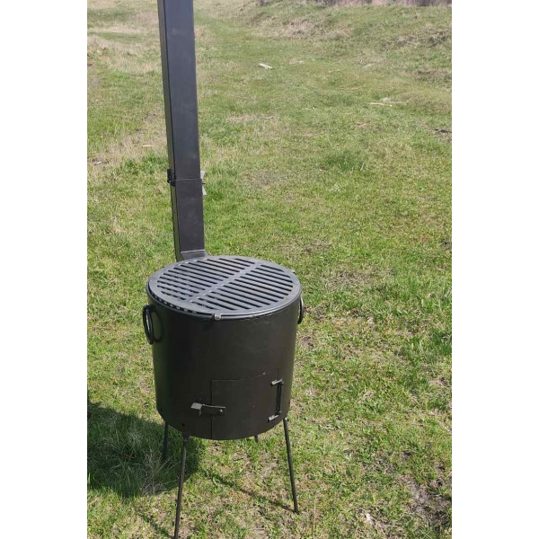 Печь под котел 40 см с решеткой-гриль