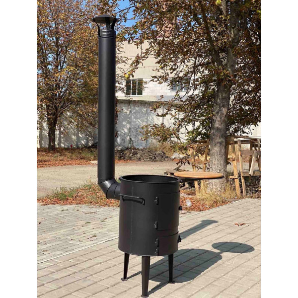 Печь под котел 40 см с трубой и столиком.