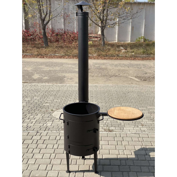 Печь под котел 40 см с трубой и столиком.