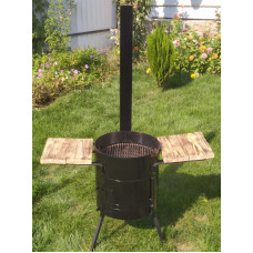 Піч під казан 40 см зі столиками та трубою