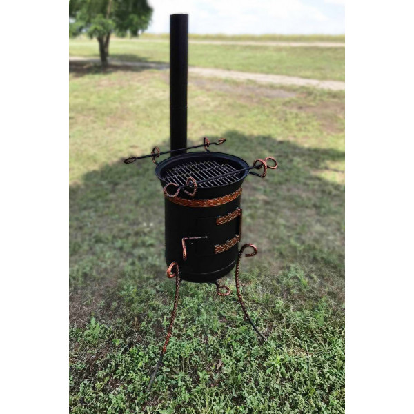 Печь под котел на 10-17 литров со съемной трубой.