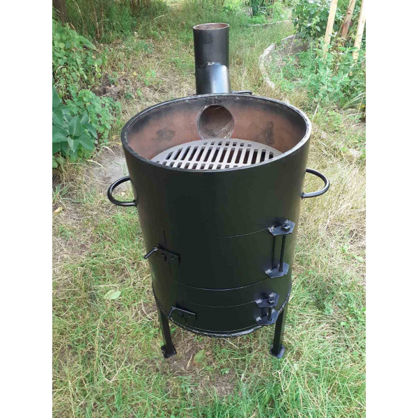 Піч під казан на 12-20 літрів з решіткою гриль, 6 мм