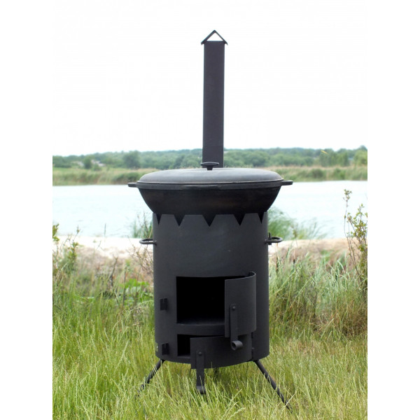 Піч під казан на 12-20 л зі зйомною трубою