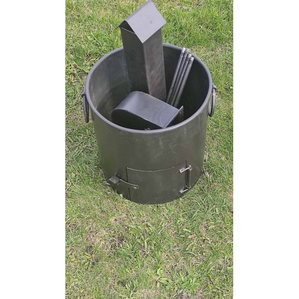 Печь под котел на 6-17 л с решеткой-гриль и съемными кольцами.