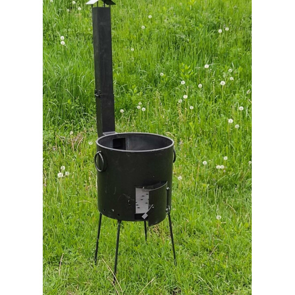 Печь под котел на 6-17 л с решеткой-гриль и съемными кольцами.