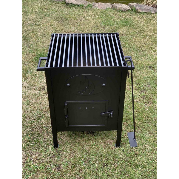 Универсальная печь под котел 6-17 л с решеткой гриль и съемными кольцами.