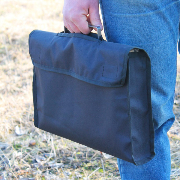 Чехол черный (оксфорд) для мангала-чемодана на 10 шампуров.