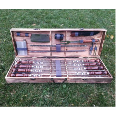 ✅Набір шампурів подарунковий у дерев'яному кейсі (VK-006)