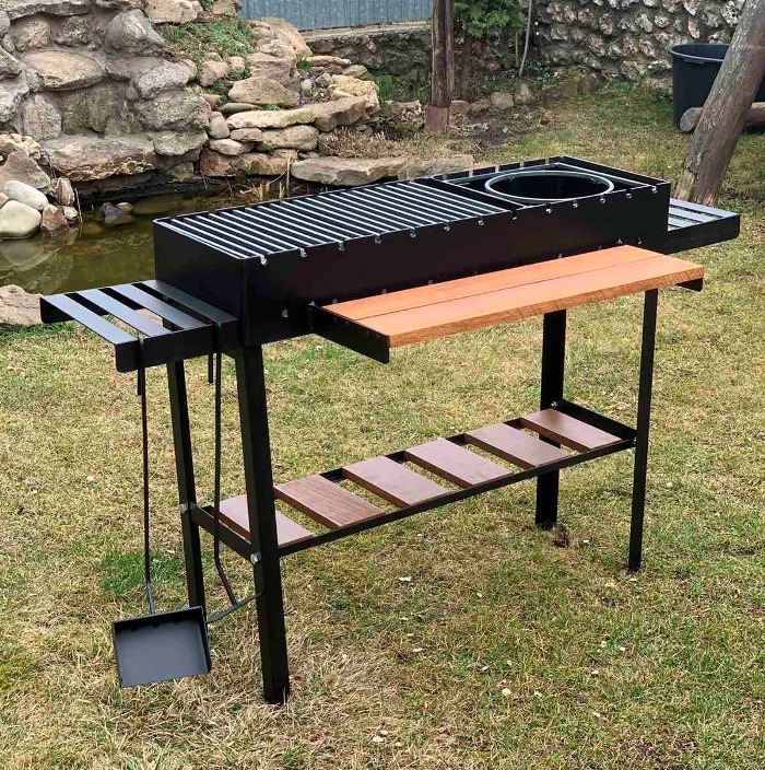 Мангал стаціонарний 5 мм на 13 шампурів